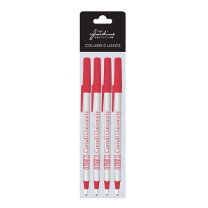 Cornell University Seal BIC Round Stic Pen White 4 Pack