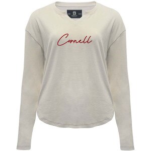 Women's Emb. Script Cornell V Notch Crew