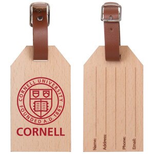 Cornell Seal Wood Luggage Tag