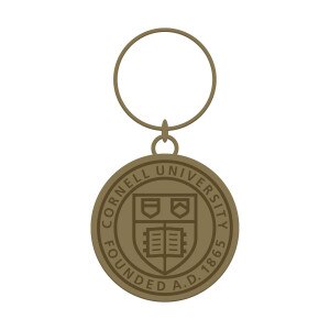 Cornell Seal Gold Key Chain