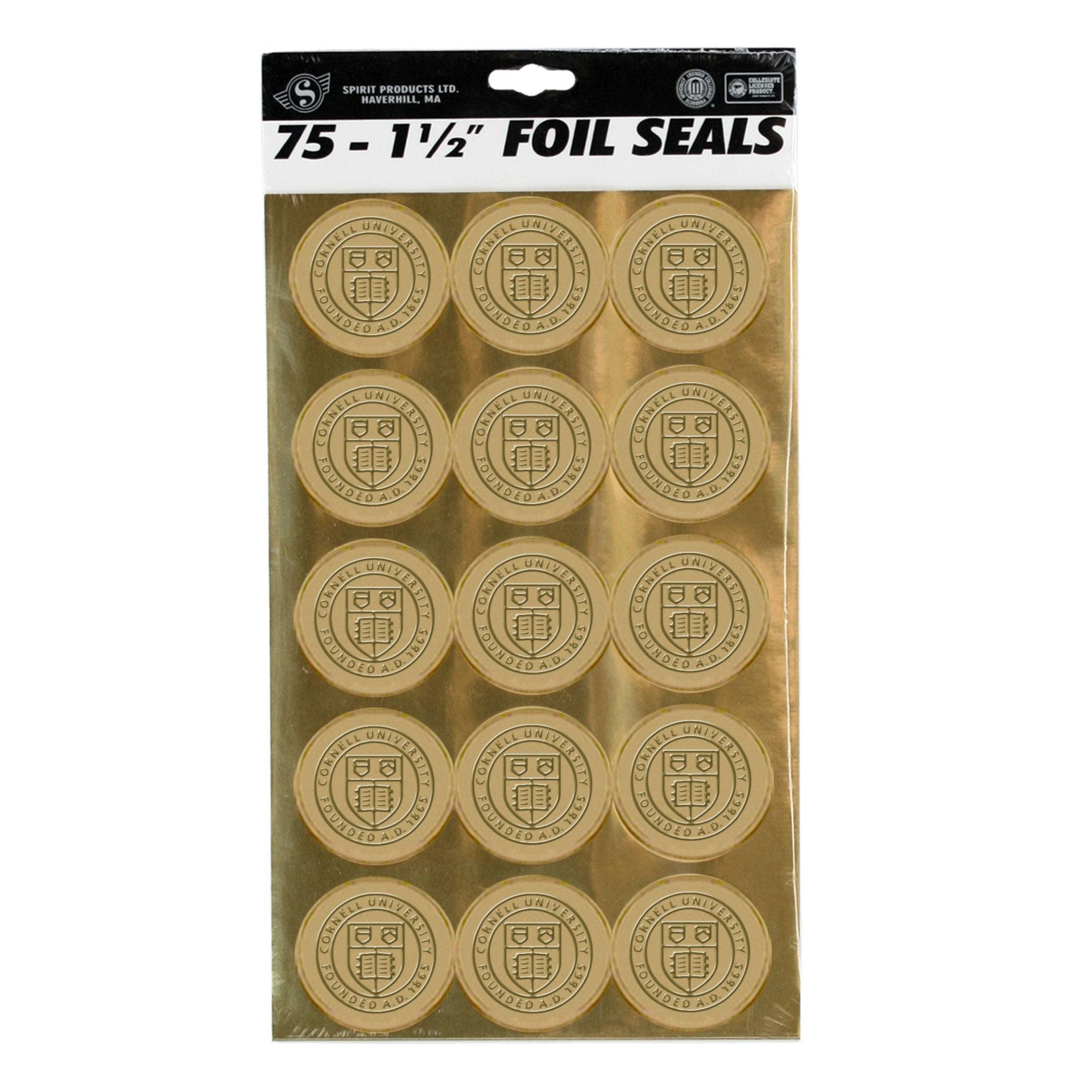 Cornell Seal Foil Sticker Pack 75 Gold | Gifts | Stickers