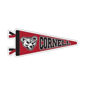 Bear Cornell Pennant Embroidered Patch