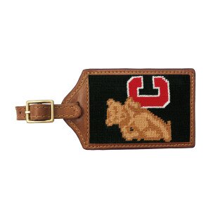Needlepoint Bear Luggage Tag