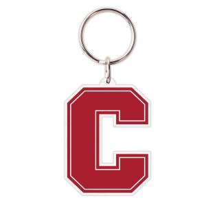Block C Recycled Wood Key Chain