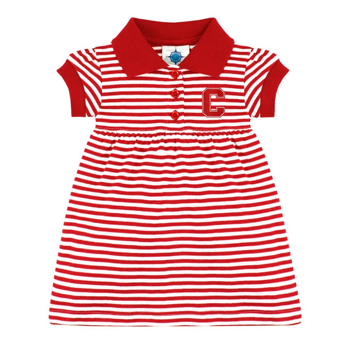 Infant Block C Striped Polo Dress
