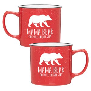 Cornell Mama Bear Speckled Red Mug