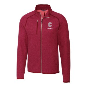 Cornell Block C Cutter & Buck Sweater Knit Full Zip Jacket