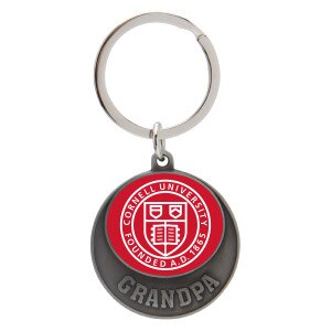 Cornell Seal Round Grandpa Key Chain