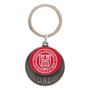 Cornell Seal Round Dad Key Chain