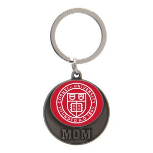 Cornell Seal Round Mom Key Chain
