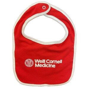 Weill Cornell Medicine Red Infant Bib