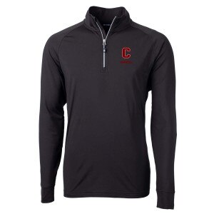 Big & Tall Cornell Block C Cutter & Buck Adapt Eco Knit Recycled Quarter Zip