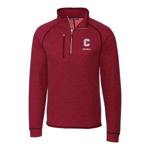 Cornell Block C Cutter & Buck Sweater Knit Half Zip Jacket