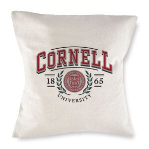 Cornell 1865 Laurel Square Canvas Pillow