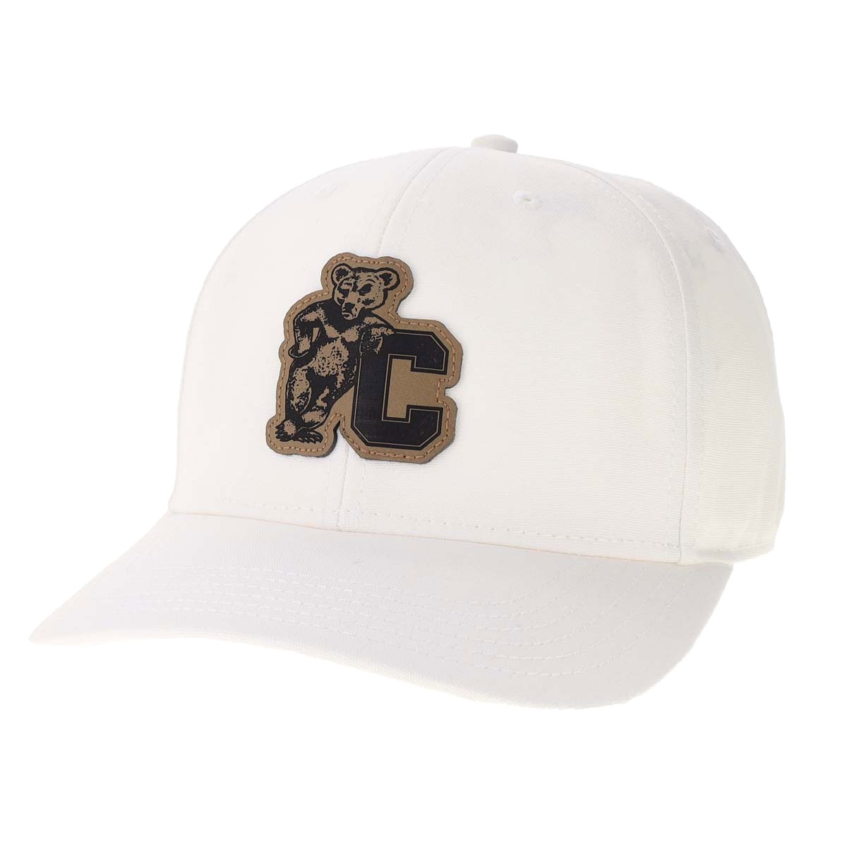 Bear Leaning on C Leather Patch Cap