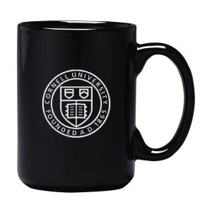 Cornell Seal Etched Black Mug 15oz