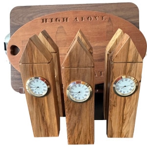 Natural Wood Small Cornell Clock Tower