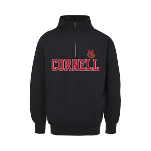 Cornell Bear Through C Screenprint Quarter Zip