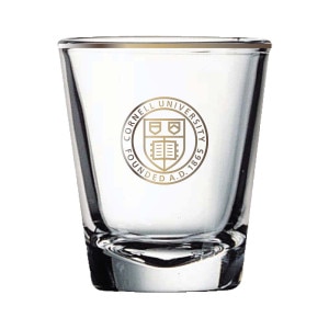 Cornell Seal Gold Rim Shot Glass
