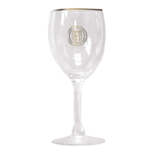 Cornell Seal Gold Rim Wine Glass