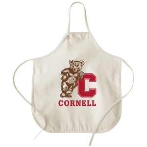 Cornell Bear Leaning On C Natural Apron