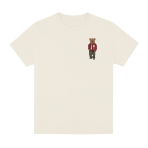 Embroidered Preppy Cornell Bear Tee