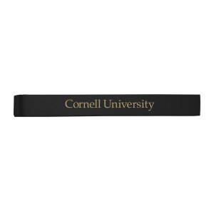 Cornell University Tie Bar Etched Jet Black Gold