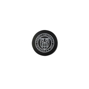 Seal Lapel Pin Jet Black Etched Silver