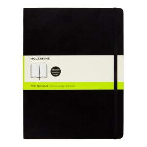 Moleskine Classic Plain Soft Cover Notebook, Extra Large, Black
