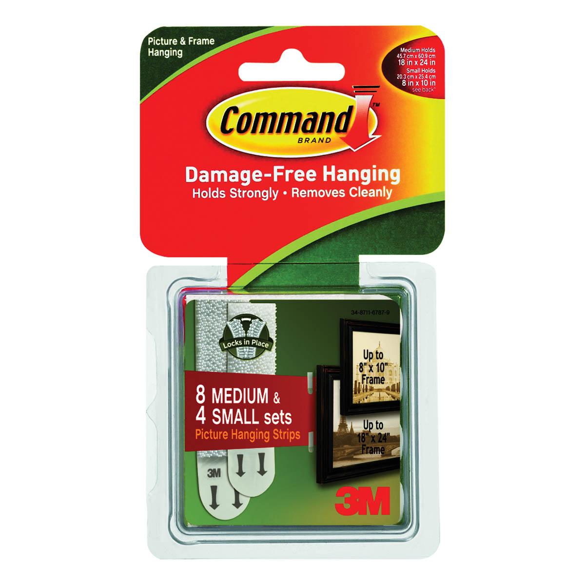 Command Picture Hanging Strips Assorted Sizes 12pk