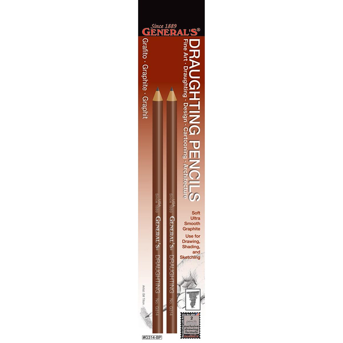 Generals Draughting Pencil 2B 2pk