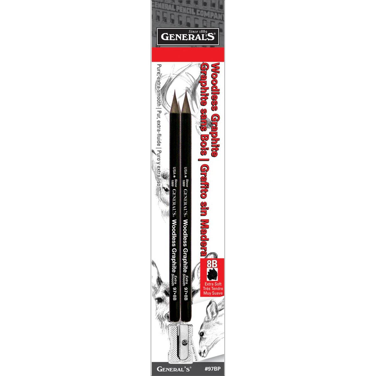2pk Woodless Graphite Pencil 8B