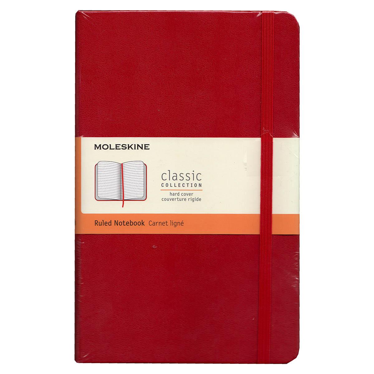 Moleskine Large Red Ruled Notebook