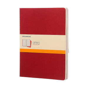 Moleskine Cahier Plain Large Journals- Red