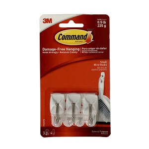 Command Adhesive Products, Utensil Hooks, 3 Hooks, 4 White Strips