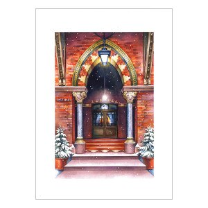 Cheryl Chalmers Sage Hall Doorway Note Card