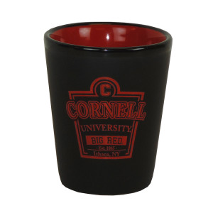Black and Red Cornell Shot Glass