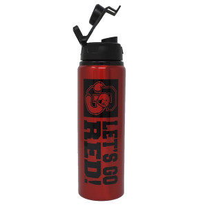 Red Aluminum Lets Go Red Water Bottle
