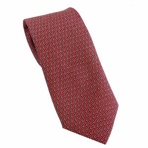 Block C Silk Optical Logo Tie