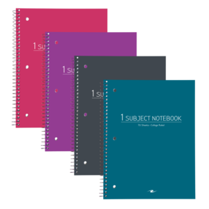 Fashion Spiral Notebook, Assorted Colors
