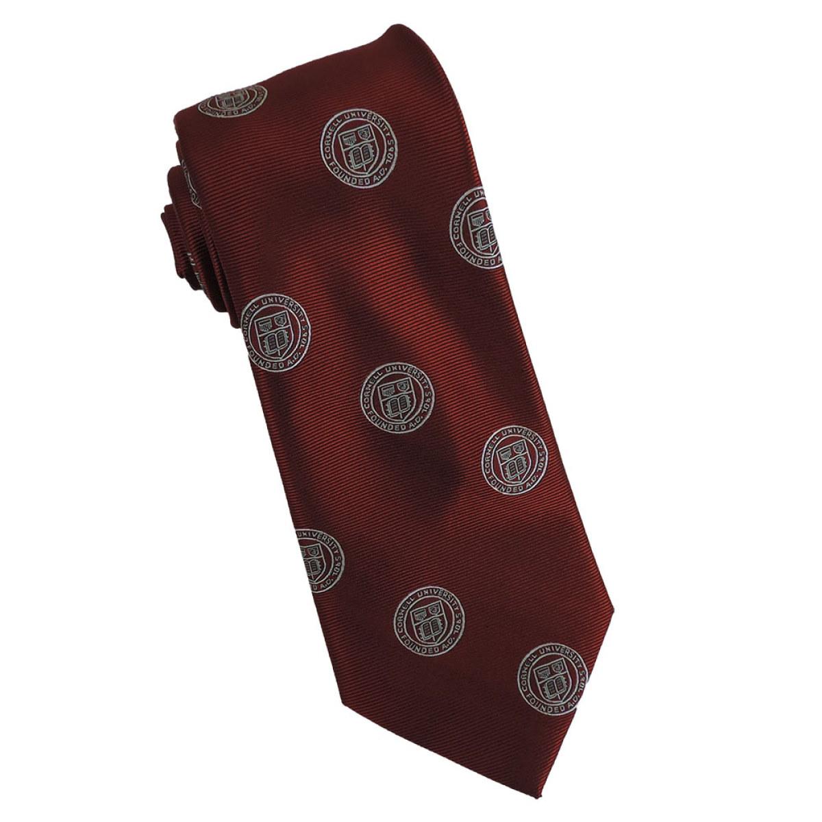Men's Tie Red With Emblem