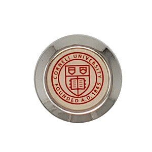 Cornell Seal Round Chrome Magnet