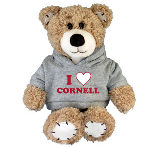 Brown Bear I Heart Cornell Gray Hoodie
