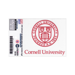 Seal over Cornell University Static Cling Decal