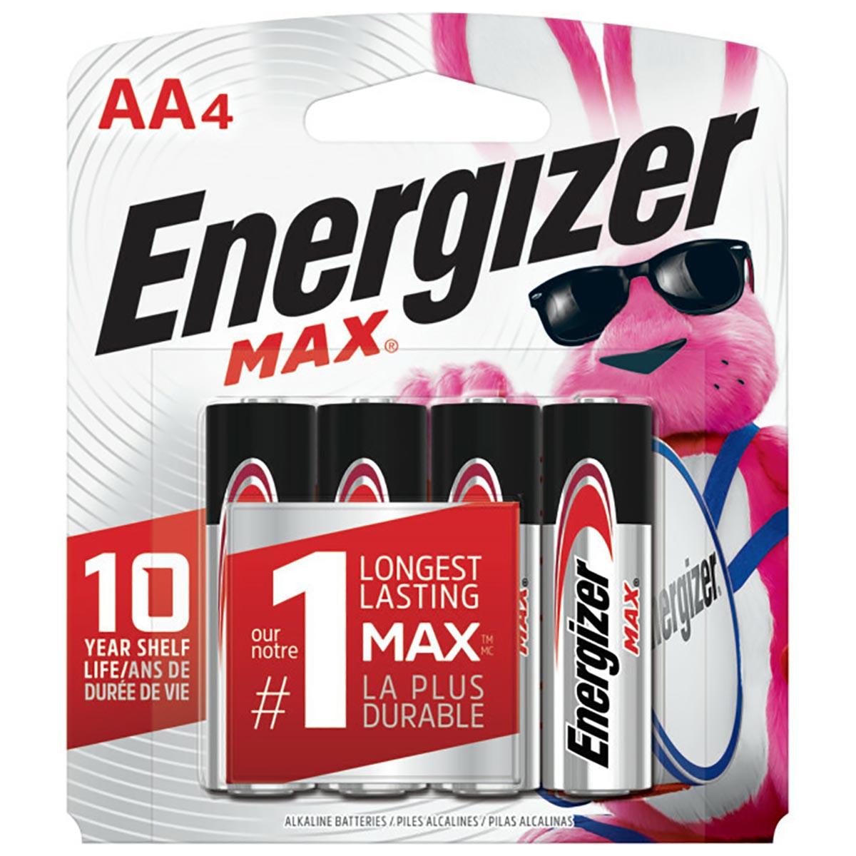 4pk AA Energizer Max Battery E91BP4