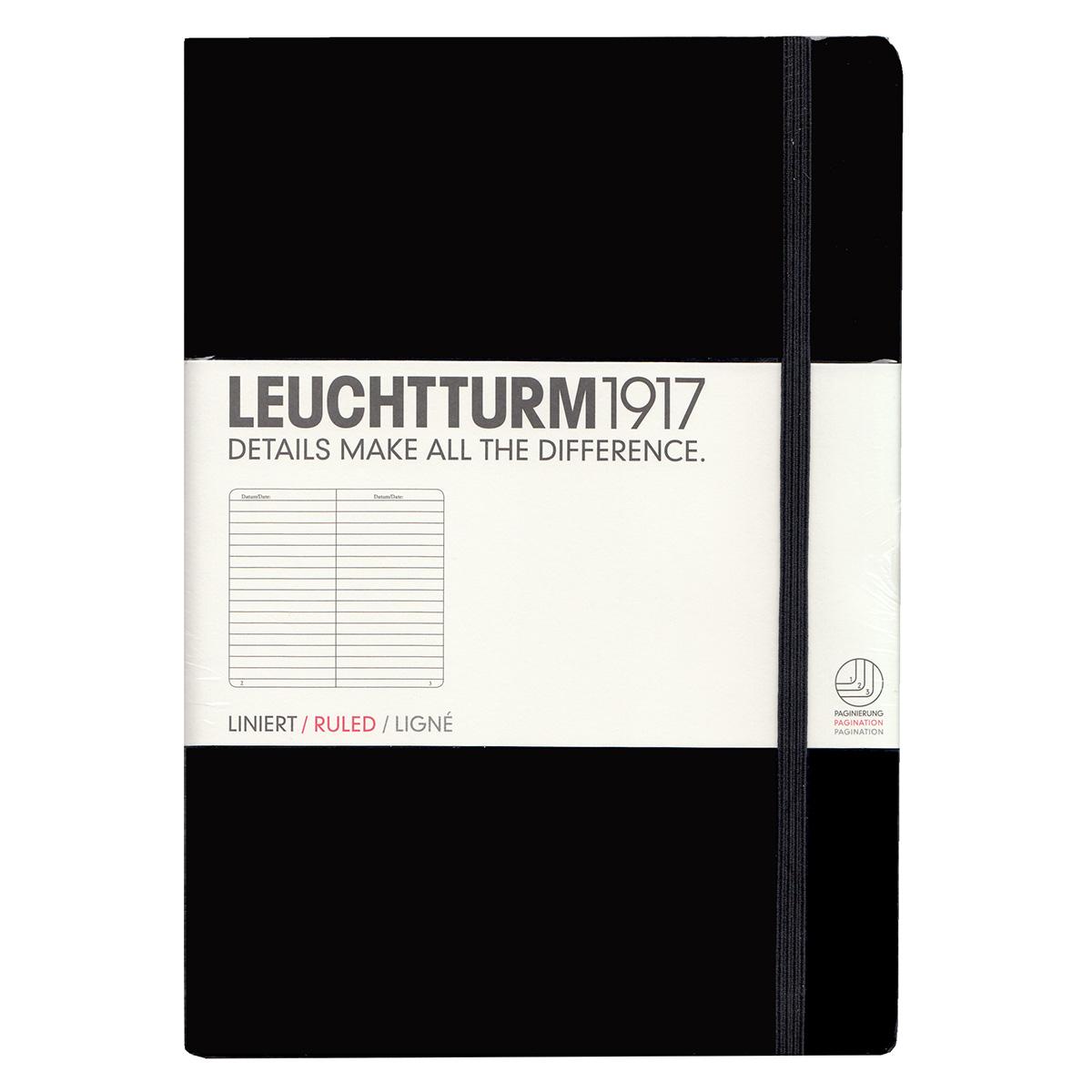 Black Medium A5 Hardcover Notebook