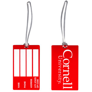 Luggage Tag - Red Rubber With Cornell University