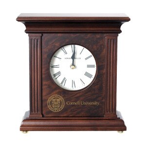 Andover Mantel Clock with Cornell University and Seal Logo.