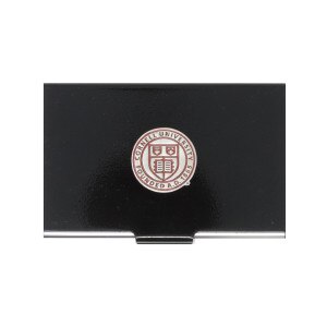 Black Business Card Holder with Cornell Seal