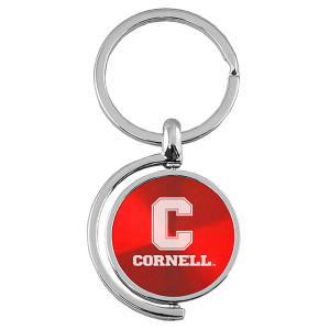 Red Block C Over Cornell Spinner Key Chain